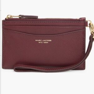 Marc Jacobs The Top Zip Leather Wristlet Wallet - Chianti